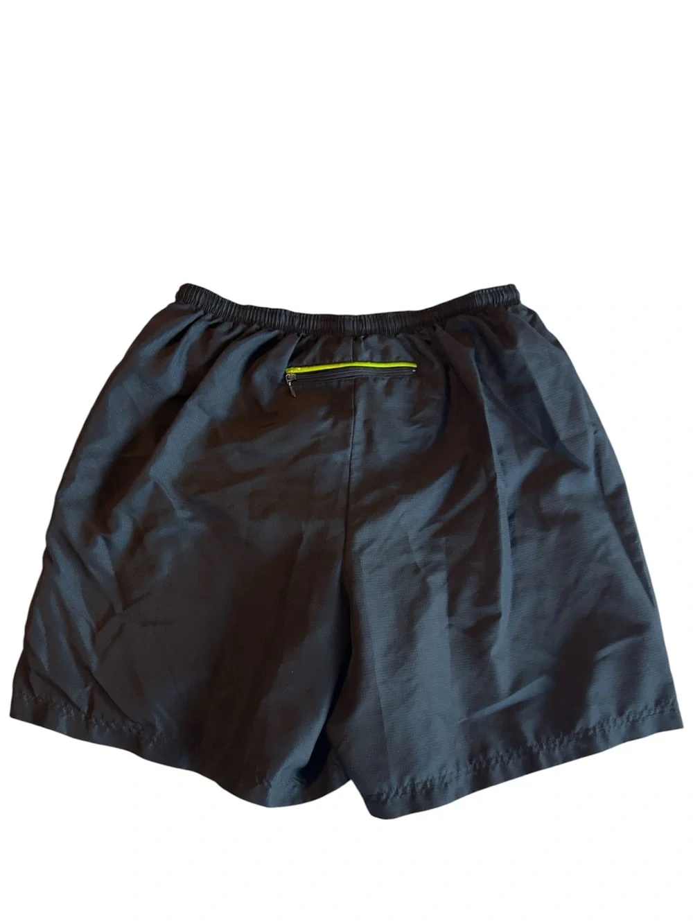 Nike Black Swim Trunks with Neon Yellow Swoosh